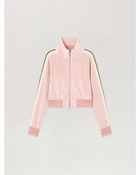 Palm Angels - Logo Chenille Crop Track Jacket - Lyst
