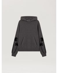 Palm Angels - Back Palms Knit Hoodie Dark - Lyst