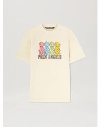 Palm Angels - Crossroads Bears Tee Ivory - Lyst