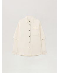 Palm Angels - Hybrid Denim Overshirt Off - Lyst
