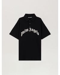 Palm Angels - Curved Logo Polo Shirt - Lyst