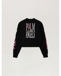 Palm Angels - Flames Fitted Crew Sweatshirt - Lyst