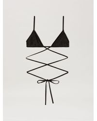Palm Angels - Lurex Triangle Bikini Top - Lyst
