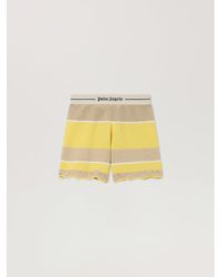 Palm Angels - Logo Beach Knit Shorts Light - Lyst