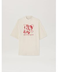Palm Angels - T-shirt Loose With Dragon - Lyst