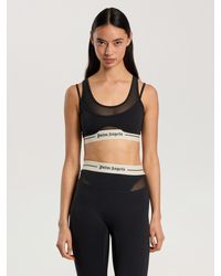 Palm Angels - Logo Mesh Layer Sports Bra - Lyst