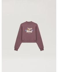 Palm Angels - Life's A Beach Cropped Sweatshirt - Lyst