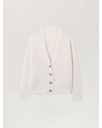 Palm Angels - Curved Logo Ribbed Cardigan Off - Lyst
