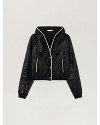Palm Angels - Curved Logo Sequin Crop Jacket - Lyst