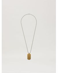 Palm Angels - Logo Military Plate Necklace - Lyst