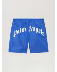 Palm Angels - Curved Logo Swimshorts - Lyst