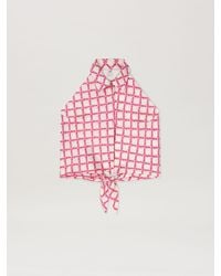 Palm Angels - Net Logo Open Back Shirt Ivory - Lyst