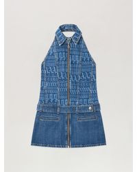 Palm Angels - All-Over Logo Denim Dress - Lyst