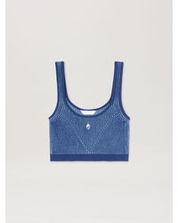 Palm Angels - 2Tone Rib Knit Top - Lyst