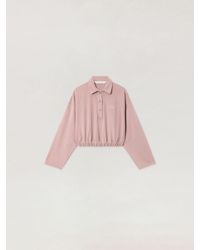 Palm Angels - Palm Sway Cropped Long Sleeve Polo - Lyst
