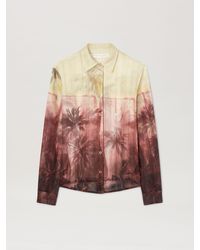 Palm Angels - Sunset Palms Shirt Donna Arancione - Lyst