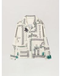 Palm Angels - Dollar Print Pajama Shirt Ivory - Lyst