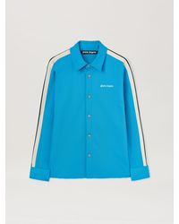Palm Angels - Classic Logo Track Shirt Uomo Blu Chiaro - Lyst