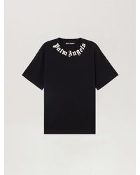 Palm Angels - Neck Logo Regular T-Shirt - Lyst