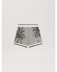 Palm Angels - Palms Jacquard Knit Shorts Off - Lyst