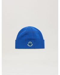 Palm Angels - Paxmoncler Check Beanie Blu - Lyst