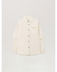 Palm Angels - Hybrid Denim Overshirt Off - Lyst