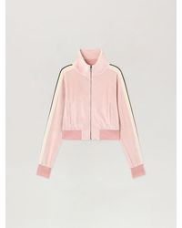 Palm Angels - Logo Chenille Crop Track Jacket - Lyst