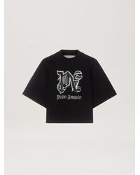 Palm Angels - Hyper Monogram Crop T-Shirt - Lyst