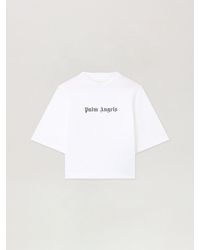 Palm Angels - Classic Logo Cropped T-Shirt - Lyst