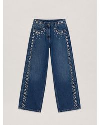 Palm Angels - Eyelets Straight Jeans - Lyst