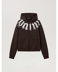 Palm Angels - Big Neck Logo Zip Loose Hoodie - Lyst