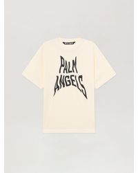 Palm Angels - Palm Distorted Regular T-Shirt Off - Lyst