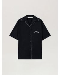 Palm Angels - Curved Logo Bowling Shirt - Lyst