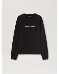 Palm Angels - Classic Logo Embroidered Long Sleeve T-shirt - Lyst