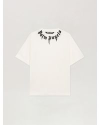 Palm Angels - Curved Logo T-Shirt Off - Lyst