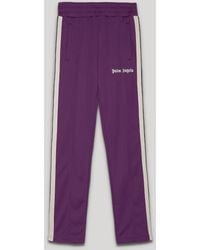 Palm Angels Trousers Beige - Purple