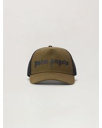 Palm Angels - Spray Logo Trucker Cap Army - Lyst