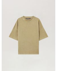 Palm Angels - Curved Logo Loose Collar T-Shirt Army - Lyst