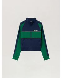 Palm Angels - Classic Logo Zipped Crew Jacket - Lyst