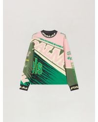 Palm Angels - Racing Loose Long-Sleeved T-Shirt - Lyst