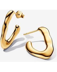 PANDORA - Organically V-shaped Open Hoop Earrings - Lyst