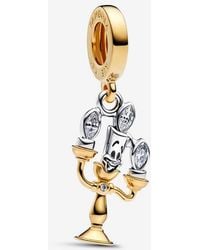 PANDORA - Disney Beauty And The Beast Lumiere Dangle Charm - Lyst