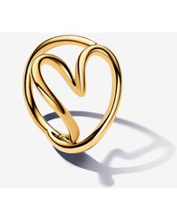 PANDORA - Organically Shaped Heart Ring - Lyst