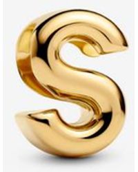 PANDORA - Letter S Alphabet Charm - Lyst