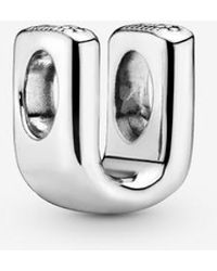 PANDORA - Letter W Alphabet Charm - Lyst
