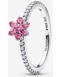 PANDORA - Sparkling Flower Ring - Lyst