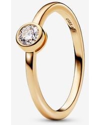 PANDORA - Era Bezel 14K Lab-Grown Diamond Ring - Lyst