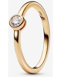 PANDORA - Era Bezel 14K Lab-Grown Diamond Ring - Lyst