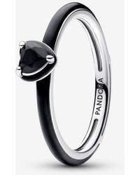 PANDORA - Me Black Chakra Heart Ring - Lyst