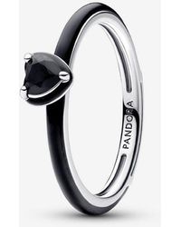PANDORA - Me Black Chakra Heart Ring - Lyst